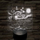 Van Gogh - A csillagos éjszaka 7 színű valósághű 3D led lámpa