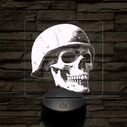 Egy katona szelleme 7 színű valósághű 3D led lámpa