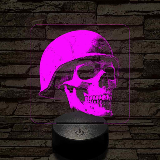 Egy katona szelleme 7 színű valósághű 3D led lámpa