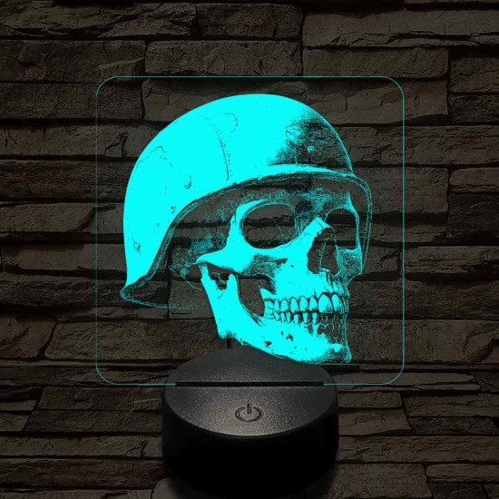Egy katona szelleme 7 színű valósághű 3D led lámpa