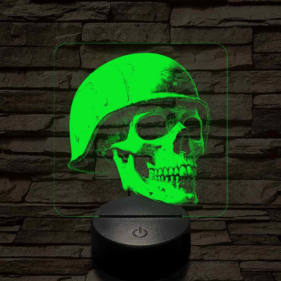 Egy katona szelleme 7 színű valósághű 3D led lámpa