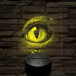 Sárkányszem 7 színű valósághű 3D led lámpa