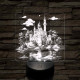 Álomszép palota 7 színű valósághű 3D led lámpa