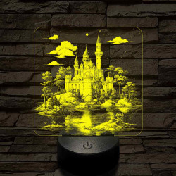 Álomszép palota 7 színű valósághű 3D led lámpa