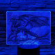 Sárkány a hóesésben 7 színű valósághű 3D led lámpa