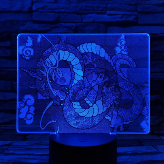 Tekeredő Sárkány 7 színű valósághű 3D led lámpa