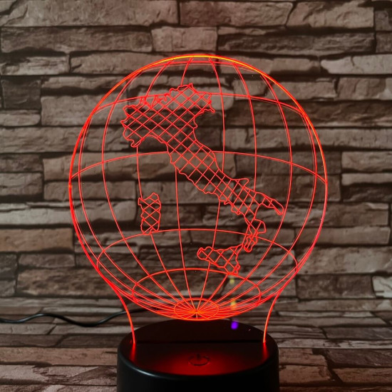 Olaszország  7 színű 3D led lámpa