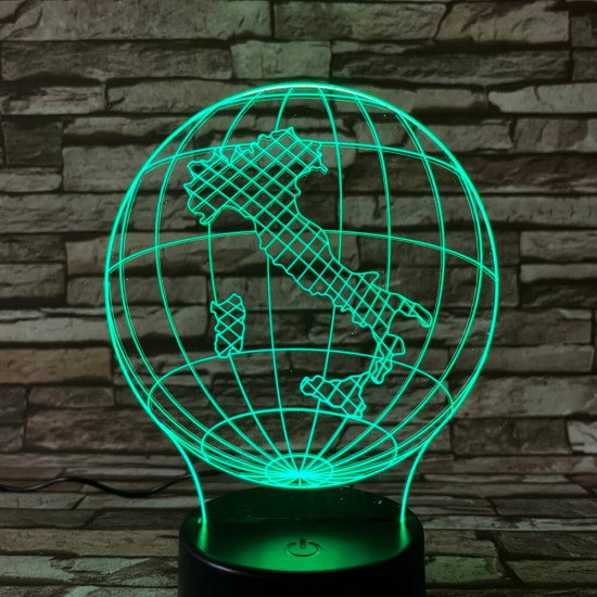 Olaszország  7 színű 3D led lámpa