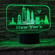 New York város  7 színű 3D led lámpa