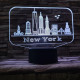 New York város  7 színű 3D led lámpa