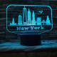 New York város  7 színű 3D led lámpa