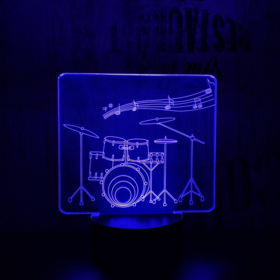 Dobos 7 színű 3D led lámpa