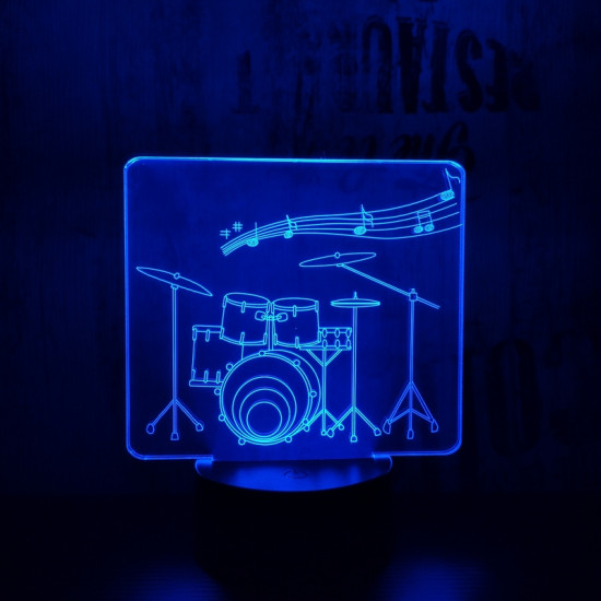 Dobos 7 színű 3D led lámpa