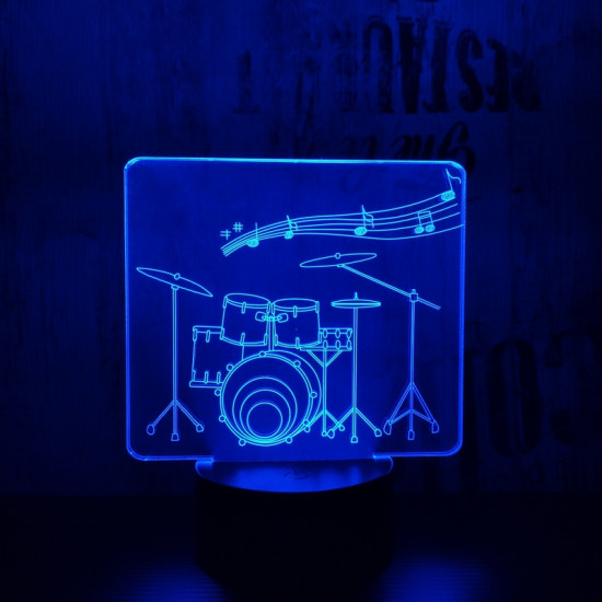 Dobos 7 színű 3D led lámpa