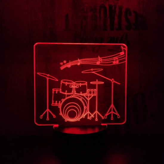 Dobos 7 színű 3D led lámpa