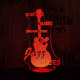 Gitár 3 7 színű 3D led lámpa