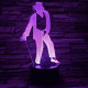 Michael Jackson 7 színű 3D led lámpa