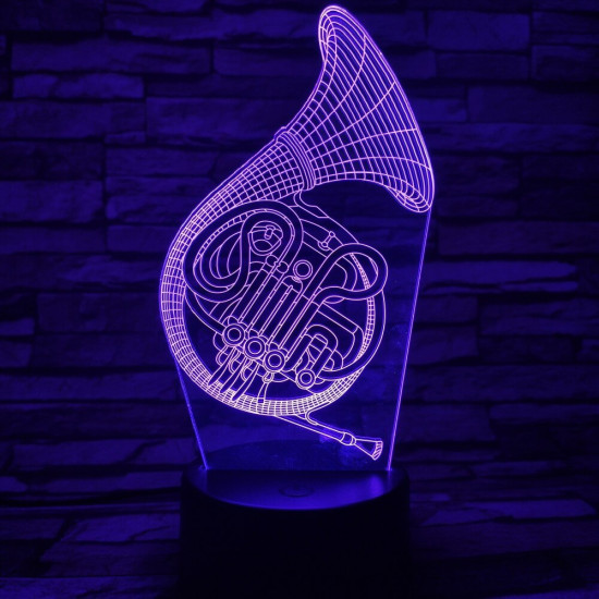 Kürt 7 színű 3D led lámpa