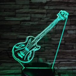 Gitár elektromos zene 3D 7 színű led lámpa