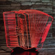 Harmonika 7 színű 3D led lámpa