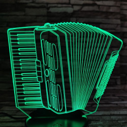 Harmonika 7 színű 3D led lámpa