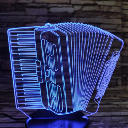 Harmonika 7 színű 3D led lámpa