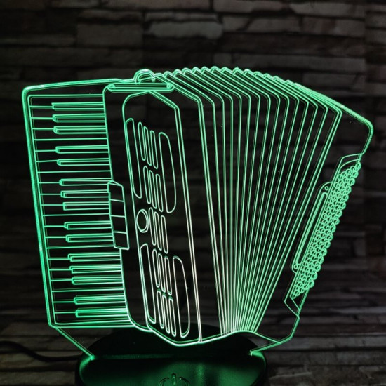 Harmonika 7 színű 3D led lámpa
