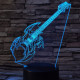 Elektromos gitár 7 színű 3D led lámpa