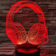 Fejhallgató Gamer 7 színű 3D led lámpa