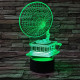 Gramofon  7 színű 3D led lámpa