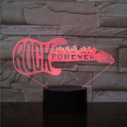 Rock Forever  7 színű 3D led lámpa