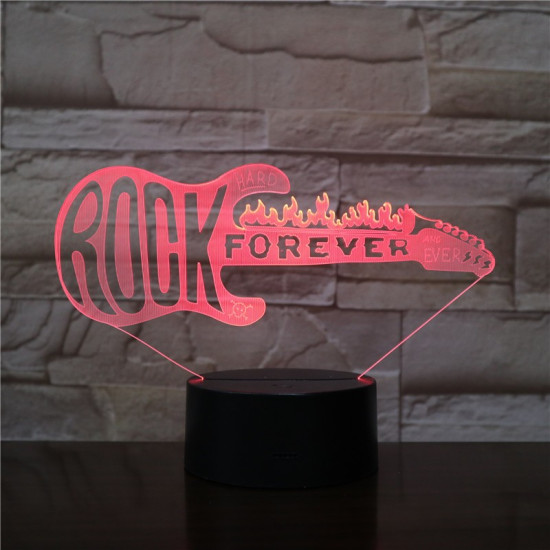 Rock Forever  7 színű 3D led lámpa