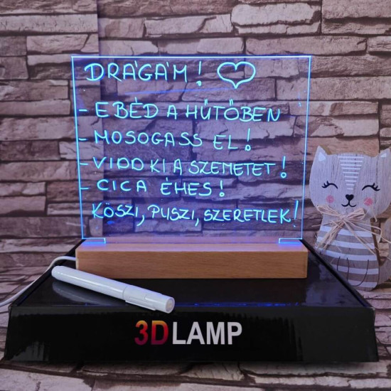 Írható, Üzenő, Rajzolható 16*20 cm LED tábla