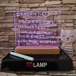 Írható, Üzenő, Rajzolható 16*20 cm LED tábla
