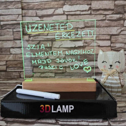Írható, Üzenő, Rajzolható 23*23 cm LED tábla