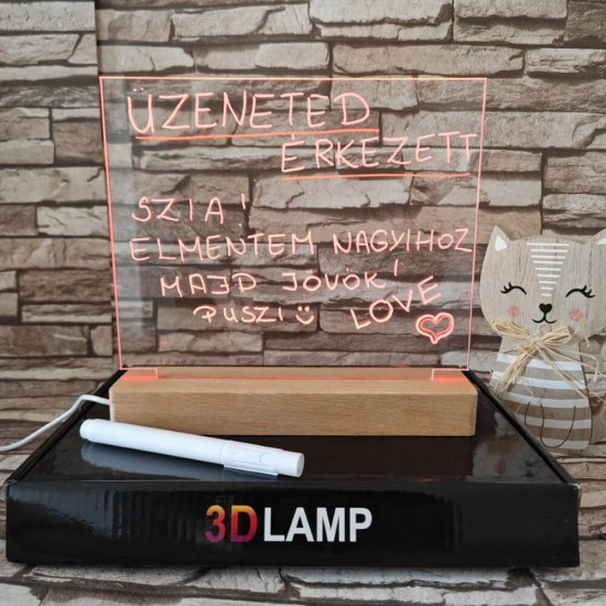 Írható, Üzenő, Rajzolható 16*20 cm LED tábla