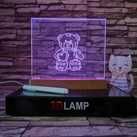 Rajzolható gyerekeknek 16*20 cm LED tábla