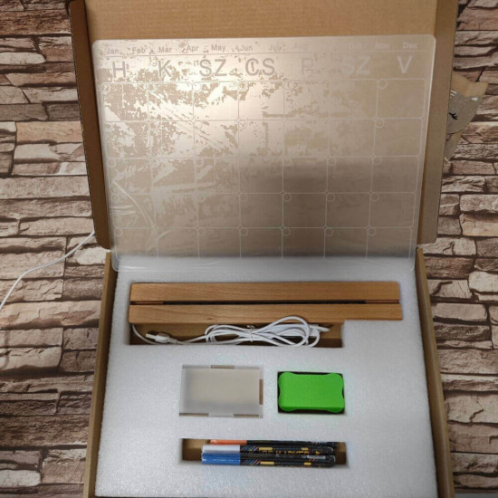 Naptár, Tervező 33*24 cm LED tábla