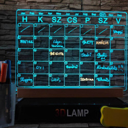 Naptár, Tervező 33*24 cm LED tábla