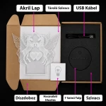 Flandriai pásztorkutya 7 színű 3D led lámpa
