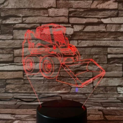 Bobcat markoló 7 színű 3D led lámpa