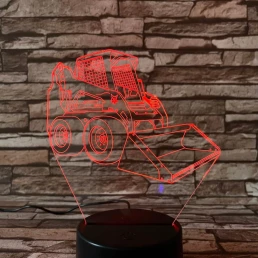 Bobcat markoló 7 színű 3D led lámpa
