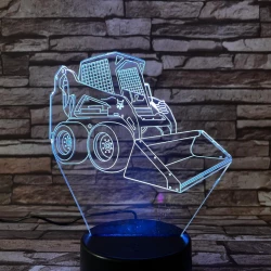 Bobcat markoló 7 színű 3D led lámpa