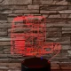 Kamion 7 színű 3D led lámpa