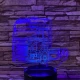 Kamion 7 színű 3D led lámpa