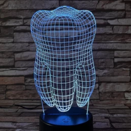 Fog 2 7 színű 3D led lámpa