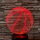 Kosárlabda 3 7 színű  3D led lámpa