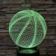 Kosárlabda 3 7 színű  3D led lámpa