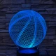 Kosárlabda 3 7 színű  3D led lámpa