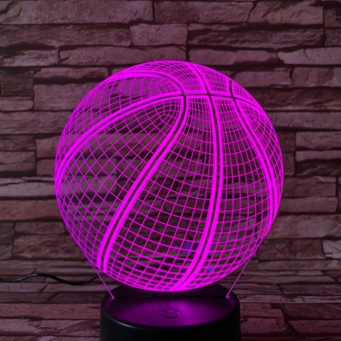 Kosárlabda 3 7 színű  3D led lámpa